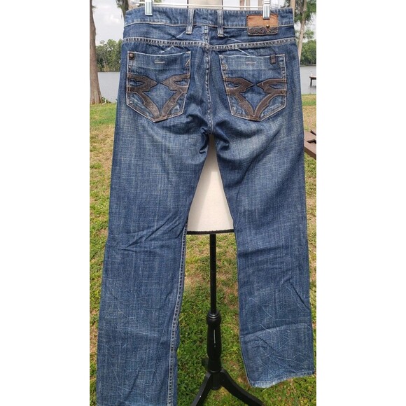 Buffalo David Bitton Jeans Men Sz 30 Fit 32 X 30.5 Domax Straight Leg Blue Denim - Picture 3 of 16